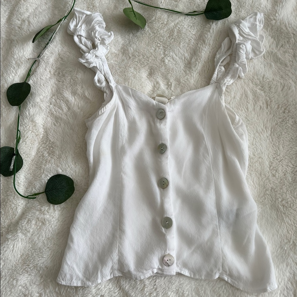White Strappy H&M Blouse